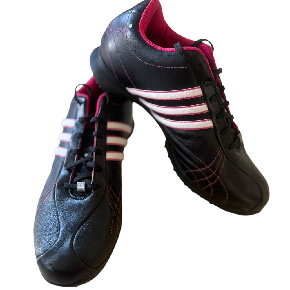 2012 Adidas Signature Natalie 2.0 Womens Golf Shoes Black Fuschia Rhinestone 9